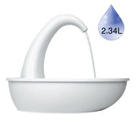 HKM-621267 Swan Design Pet Drinking Fountain - 80 oz Quiet Water Flow for Cats and Dogs, Easy to Clean with Replaceable Filter
