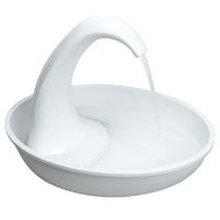 HKM-621267 Swan Design Pet Drinking Fountain - 80 oz Quiet Water Flow for Cats and Dogs, Easy to Clean with Replaceable Filter