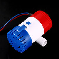 HKM-621395 12V/24V DC Submersible Bilge Pump for Water Removal and Circulation - 70L/min, 4m Head