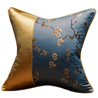 HKM-621395 Blue Chinese Style Cushion Cover for Mahogany Sofa - Elegant Home Fashion Accessory