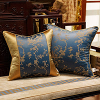 HKM-621395 Blue Chinese Style Cushion Cover for Mahogany Sofa - Elegant Home Fashion Accessory
