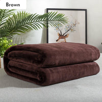HKM-621395 Lightweight Gray Flannel Fleece Blanket - Soft, Breathable, Versatile Throw for Home and Outdoor Use
