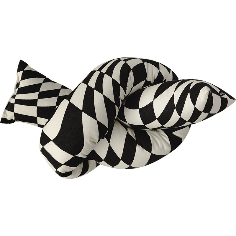 HKM-621523 Checkerboard Cotton Pillow for Modern Home Decor - Square Shape, Various Styles, Includes Filling