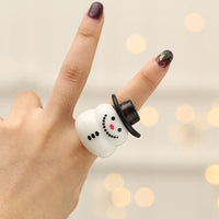 HKM-621843 Christmas Party Finger Light Rings – Assorted Designs in Plastic with 3 Button Electronics