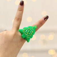 HKM-621843 Christmas Party Finger Light Rings – Assorted Designs in Plastic with 3 Button Electronics