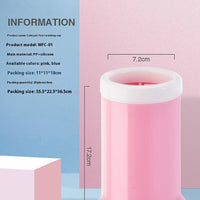 HKM-621907 Portable Silicone Pet Paw Washing Cup for Small Dogs and Cats - Easy Cleanup Tool