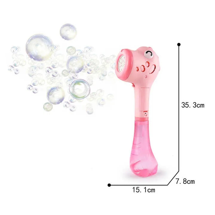HKM-622035 Battery Operated Bubble Blowing Machine with Lights and Music for Kids Ages 5-7