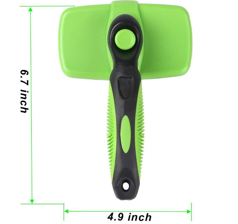 HKM-622099 Pet Self-Cleaning Slicker Brush for Cats and Dogs - Stainless Steel, Ergonomic Handle