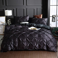 HKM-622163 Three-Piece Solid Color Duvet Cover Set with Washed Silk - Available in Multiple Elegant Shades
