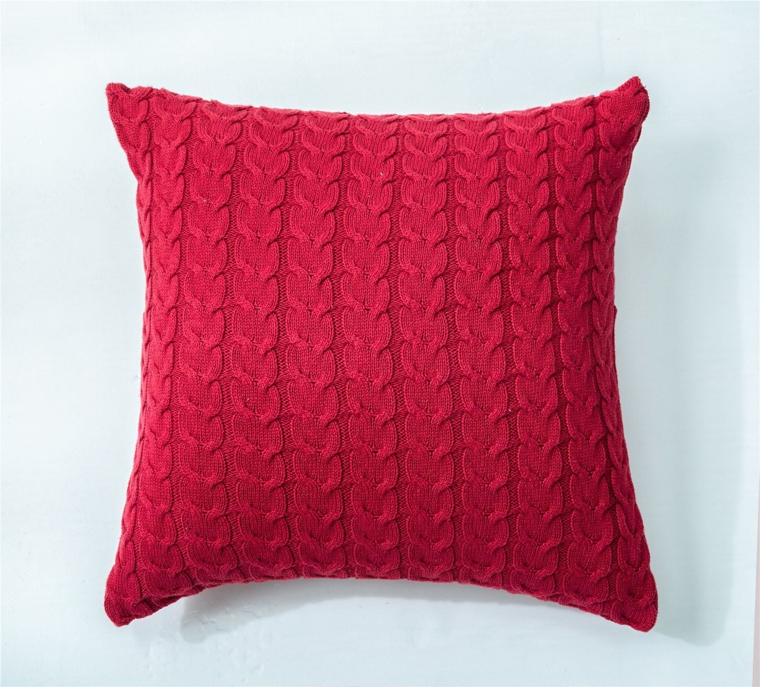 HKM-622291 Cotton Double Twist Knitted Pillowcase 45cm x 45cm, 100% Cotton, Without Core