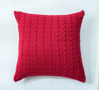 HKM-622291 Cotton Double Twist Knitted Pillowcase 45cm x 45cm, 100% Cotton, Without Core