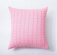 HKM-622291 Cotton Double Twist Knitted Pillowcase 45cm x 45cm, 100% Cotton, Without Core