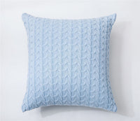 HKM-622291 Cotton Double Twist Knitted Pillowcase 45cm x 45cm, 100% Cotton, Without Core