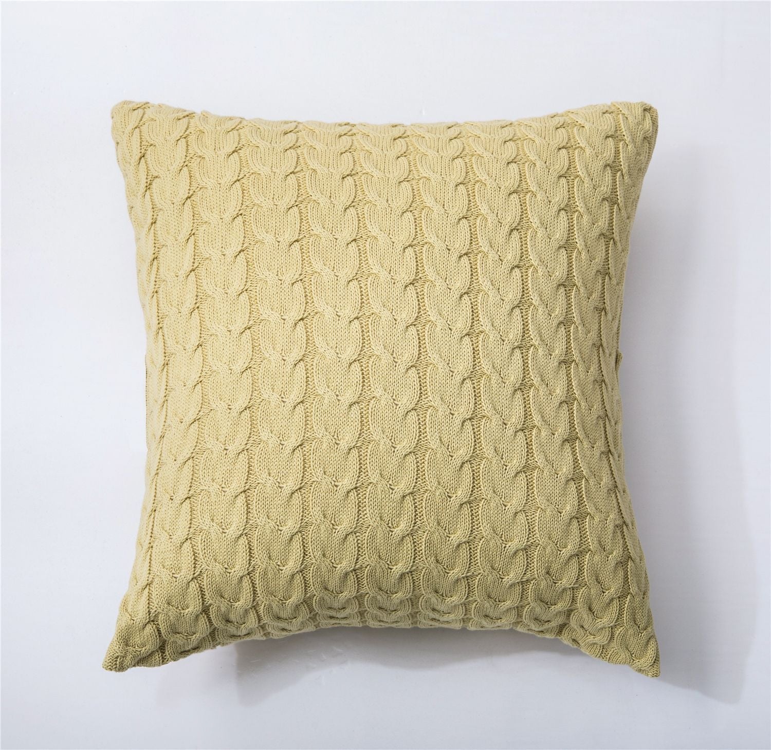 HKM-622291 Cotton Double Twist Knitted Pillowcase 45cm x 45cm, 100% Cotton, Without Core