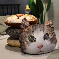HKM-622355 3D Cartoon Cat Head Plush Cushion for Ages 7-14