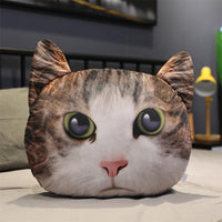 HKM-622355 3D Cartoon Cat Head Plush Cushion for Ages 7-14