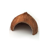 HKM-622483 Natural Coconut Shell Hideout for Turtles, Scorpions, and Lizards - 12-14 cm Diameter