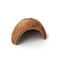 HKM-622483 Natural Coconut Shell Hideout for Turtles, Scorpions, and Lizards - 12-14 cm Diameter