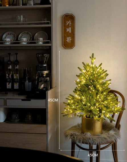 HKM-622675 Flame Retardant 45CM Christmas Tree with Electric Lights - Eco-Friendly Holiday Decoration