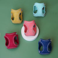 HKM-622739 Deerskin Velvet Cat Leash Vest Chest Harness in Various Colors