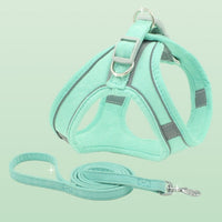 HKM-622739 Deerskin Velvet Cat Leash Vest Chest Harness in Various Colors