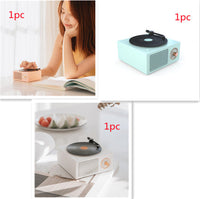 HKM-622739 Portable Bluetooth-Compatible Retro Phonograph Speaker with 1000mAh Battery and USB Interface