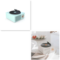 HKM-622739 Portable Bluetooth-Compatible Retro Phonograph Speaker with 1000mAh Battery and USB Interface
