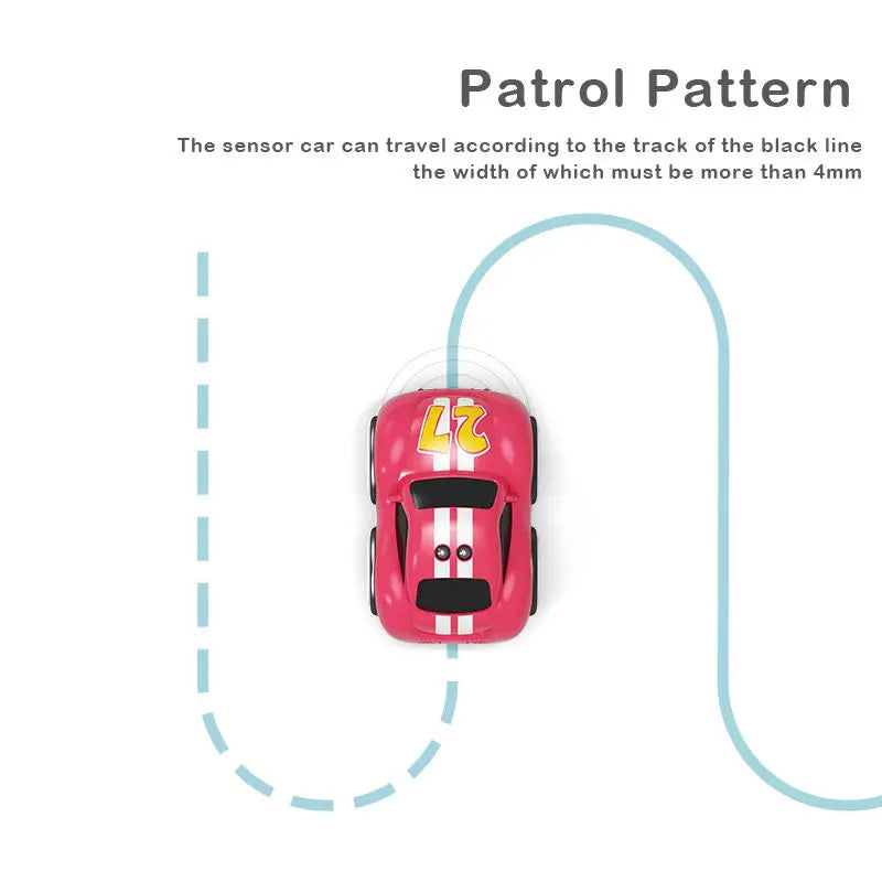 HKM-622803 Intelligent Follow Mode Remote Control Car for Kids - Smart Cartoon Style Radio Control Toy