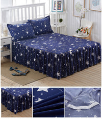 HKM-622867 Aloe Cotton Bed Skirt – Elegant Design for Multiple Bed Sizes (120x200cm, 150x200cm, 180x200cm)