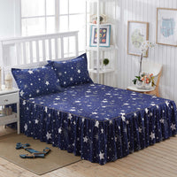 HKM-622867 Aloe Cotton Bed Skirt – Elegant Design for Multiple Bed Sizes (120x200cm, 150x200cm, 180x200cm)