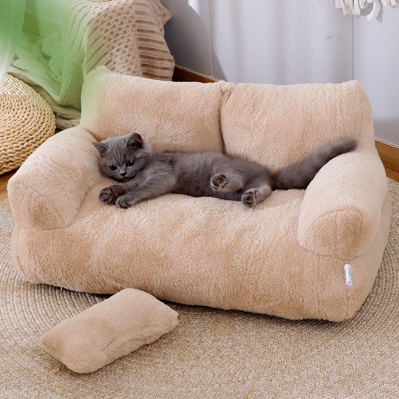 HKM-622931 Luxury Cat Bed Sofa Winter Warm Cat Nest Pet Bed For Small Medium Dogs Cats Comfortable Plush Puppy Bed Pet Supplies