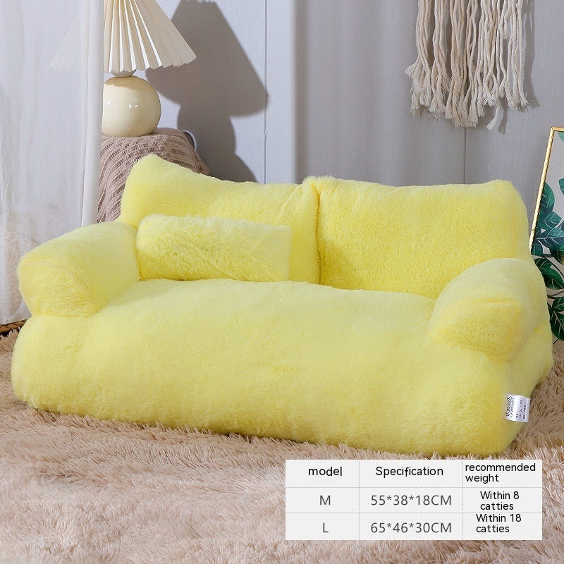 HKM-622931 Luxury Cat Bed Sofa Winter Warm Cat Nest Pet Bed For Small Medium Dogs Cats Comfortable Plush Puppy Bed Pet Supplies