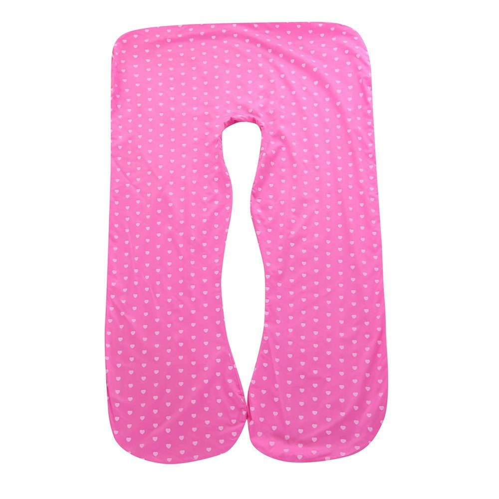 HKM-622931 U-Shaped Cotton Pillowcase for Pregnant Women - 70x130cm, Machine Washable
