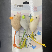 HKM-622995 Plush Simulation Catnip Mouse 3 Piece Set