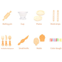 HKM-623123 Colorful Ice Cream Machine Playset with 7 Plasticine Colors and Molds for Kids Ages 3+