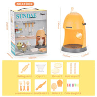 HKM-623123 Colorful Ice Cream Machine Playset with 7 Plasticine Colors and Molds for Kids Ages 3+