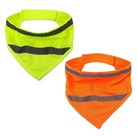 HKM-623251 Reflective Dog Bandanas in Bright Color - Adjustable Polyester Scarf for Safety During Night Walks and Outdoor Activities