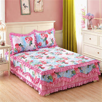 HKM-623379 Cotton Bed Skirt with Floral Pattern – Available in 150x200cm and 180x200cm Sizes