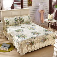 HKM-623379 Cotton Bed Skirt with Floral Pattern – Available in 150x200cm and 180x200cm Sizes