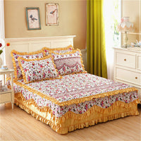 HKM-623379 Cotton Bed Skirt with Floral Pattern – Available in 150x200cm and 180x200cm Sizes