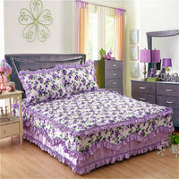 HKM-623379 Cotton Bed Skirt with Floral Pattern – Available in 150x200cm and 180x200cm Sizes