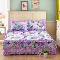 HKM-623379 Cotton Bed Skirt with Floral Pattern – Available in 150x200cm and 180x200cm Sizes