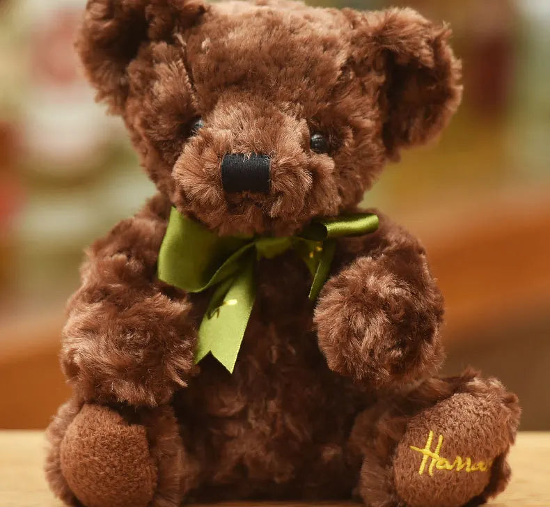 KTX-623379 Cute Light Brown Teddy Bear Plush Toy - Soft Kawaii Stuffed Animal for Kids, Perfect Pillow Companion, 10-100cm
