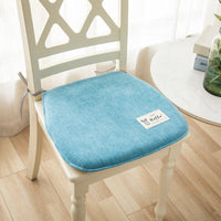 HKM-623443 Memory Foam Chair Cushion - Modern Minimalist Design in Light Gray, Green, Blue, Orange - 37x40cm & 43x45cm Sizes