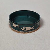 HKM-623571 Slightly Flawed Ceramic Cat Bowl - Various Color Options Available