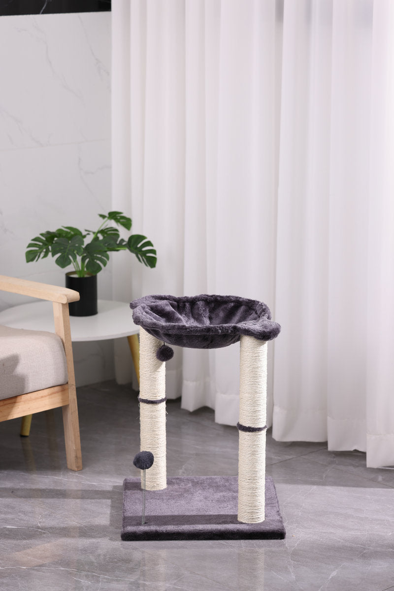 HKM-623699 Cat Scratching Pillar with Nest - E1 Wooden Design, 40X40X54CM