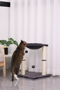 HKM-623699 Cat Scratching Pillar with Nest - E1 Wooden Design, 40X40X54CM