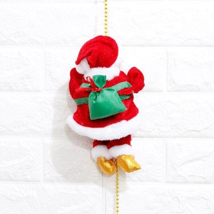 HKM-623827 Electric Animated Santa Claus Climbing Toy with Music for Christmas Decoration