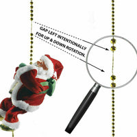HKM-623827 Electric Animated Santa Claus Climbing Toy with Music for Christmas Decoration