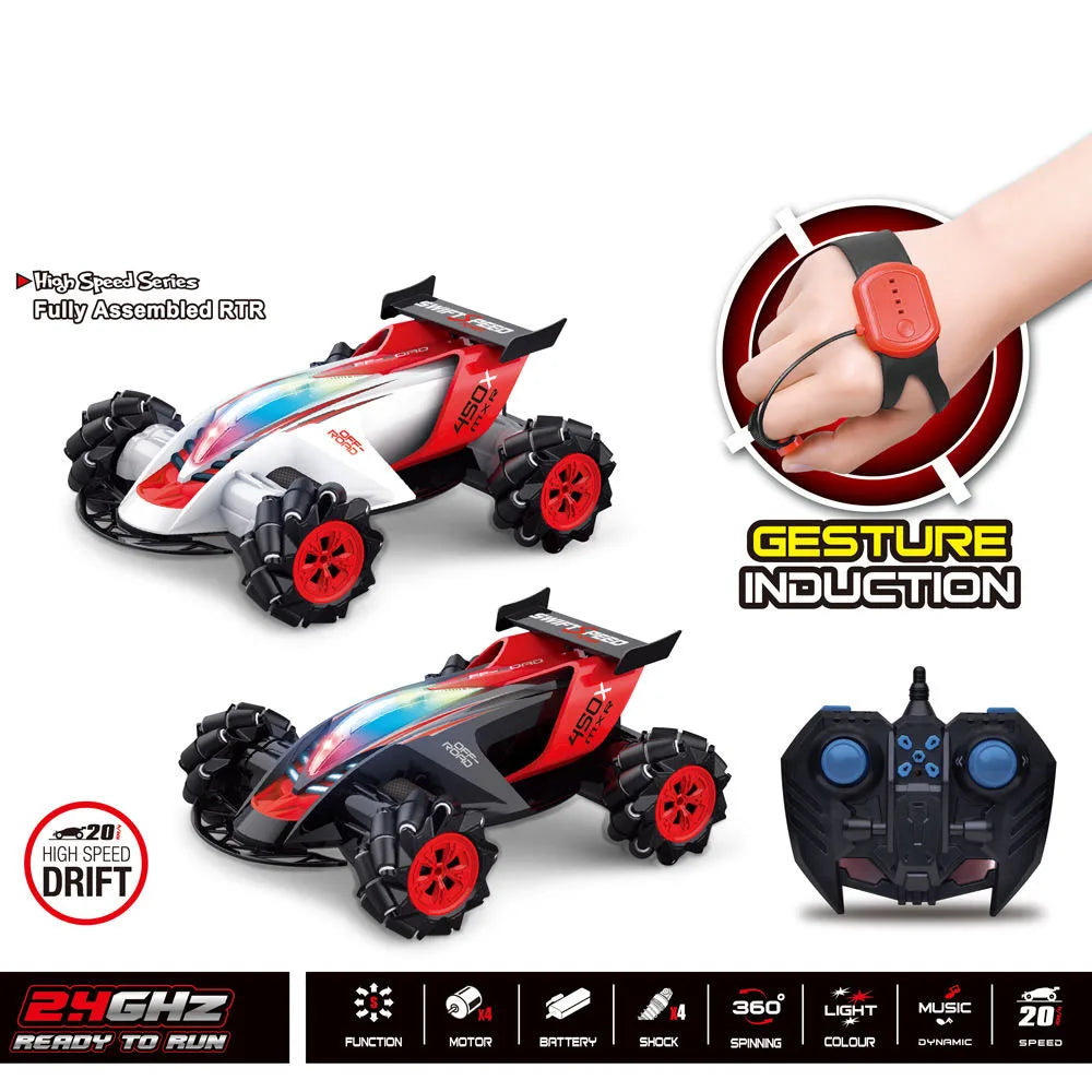 HKM-623955 Remote Control Drift Car with 360 Rotation, 2.4GHz RC Stunt Truck for Kids and Beginners, Ready-to-Use Electric Vehicle